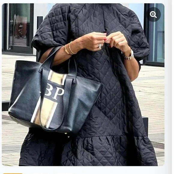 NWT STYLEWE Quilted Puffer Dress Black Puff Sleeve Ruffle Hem Mock Neck L - Picture 2 of 6